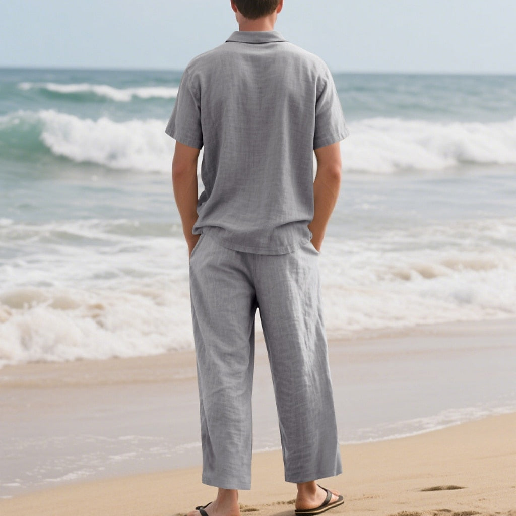 Cotton Linen Set-Shirt and Pants