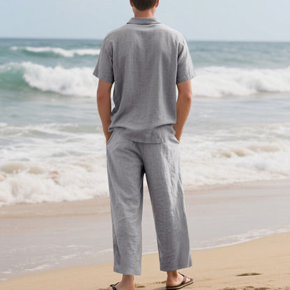 Cotton Linen Set-Shirt and Pants