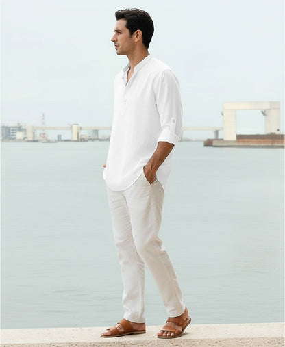 Men's Everyday Linen Shirt - Long Sleeve Button-Up