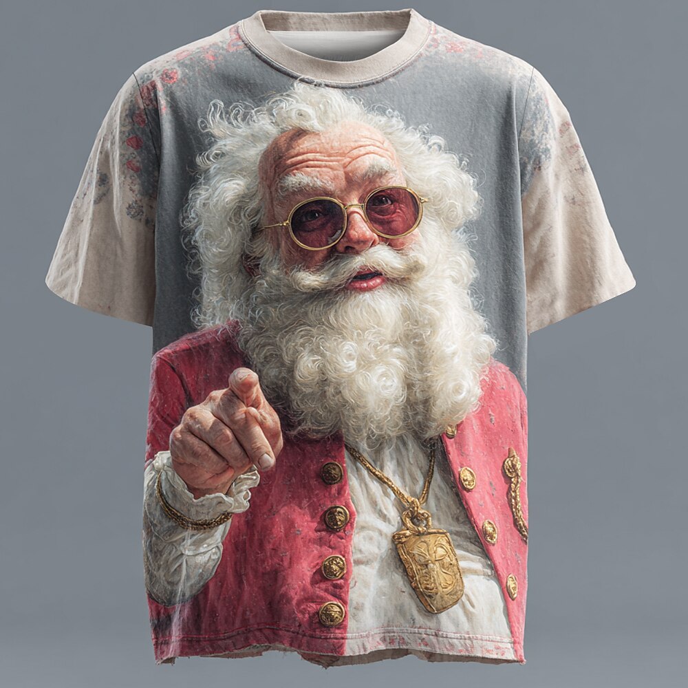 Men's Designer Santa Christmas Graphic T-Shirt