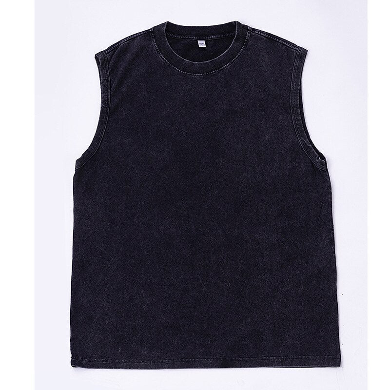 Men‘s Cotton Tank Top -Classic Crew Neck Summer Tee