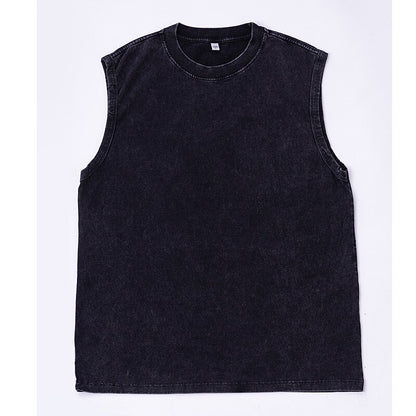 Men‘s Cotton Tank Top -Classic Crew Neck Summer Tee
