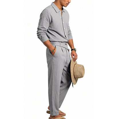 Cotton Linen Set-Shirt and Pants