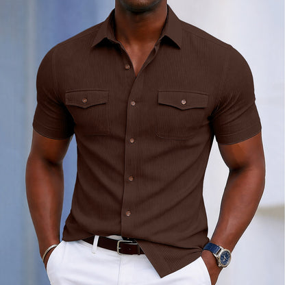 Breathable Textured  Corduroy Shirt