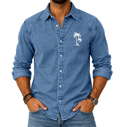 Comfort Palm Tree Washed Cotton Shirt