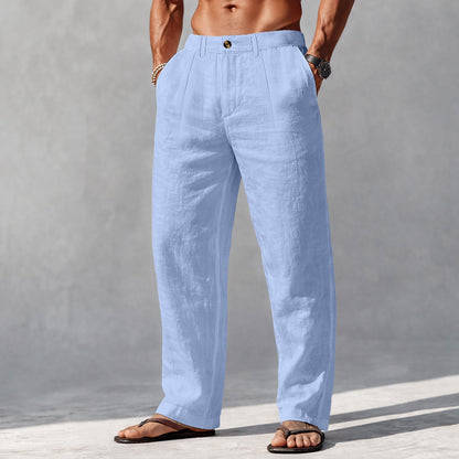 Men's Cotton Linen Pants - Light, Comfortable & Casual
