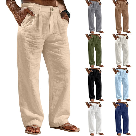 Lightweight Linen Baggy Pants - Comfortable Holiday & Vacation Wear