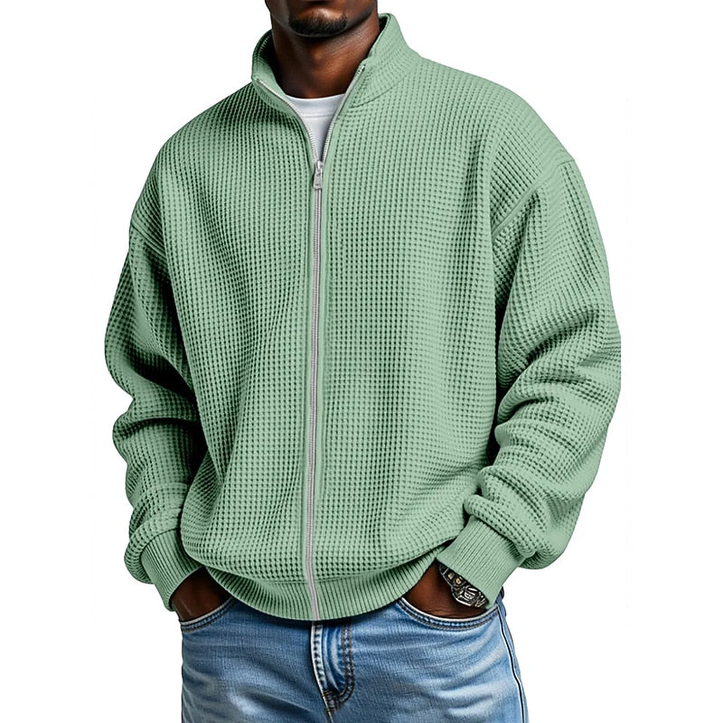 Comfort Waffle Zipped Sweatshirt