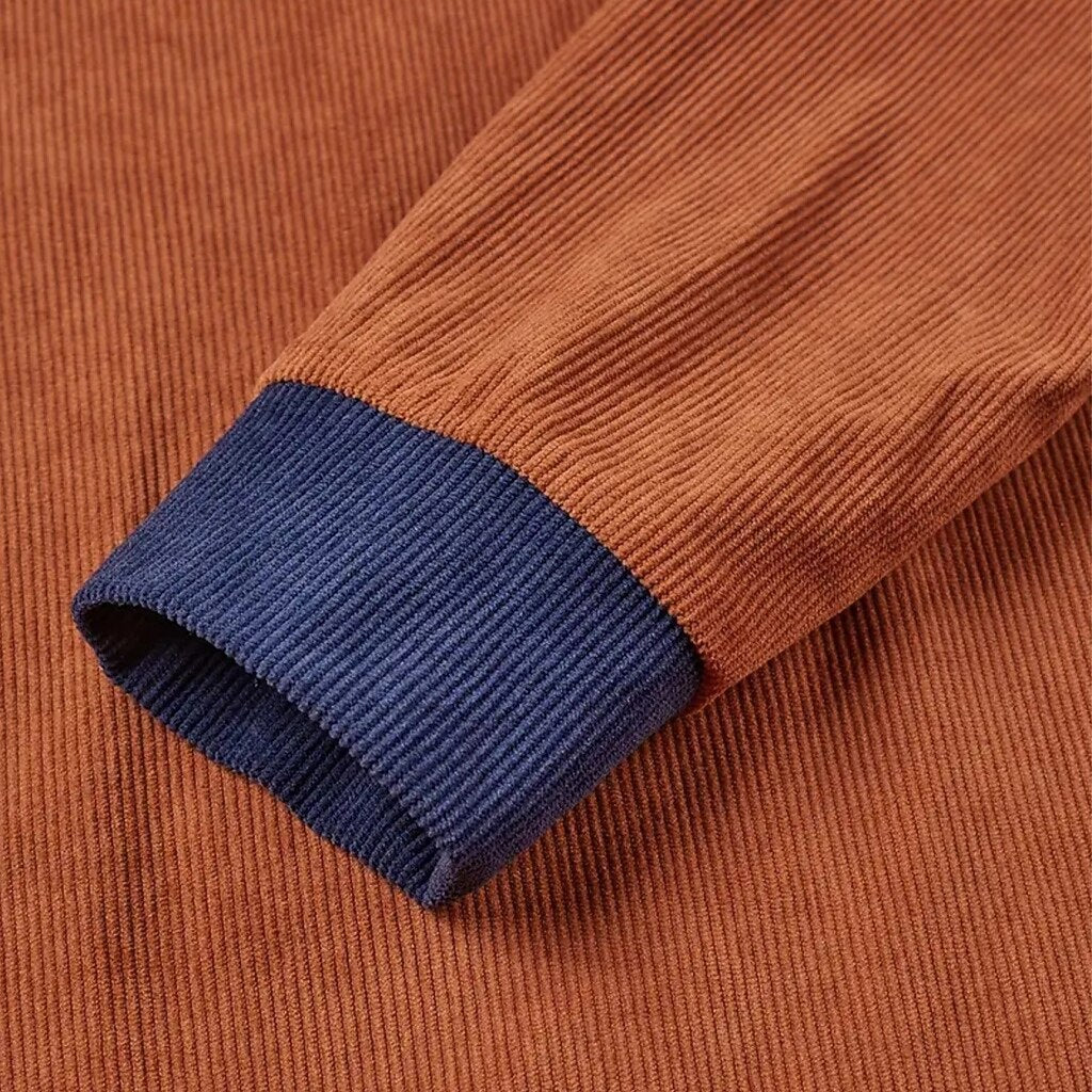 Colorblock Corduroy Polo Shirt