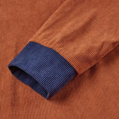 Colorblock Corduroy Polo Shirt