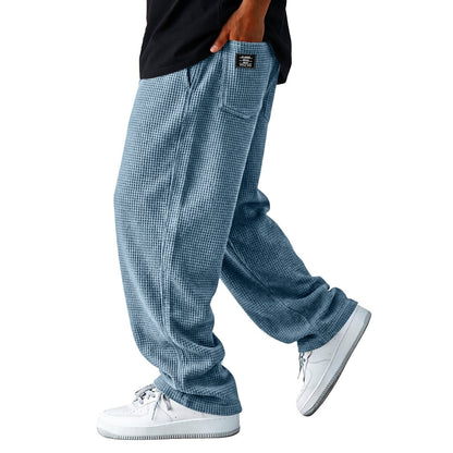 Relaxed Textured Waffle Pants