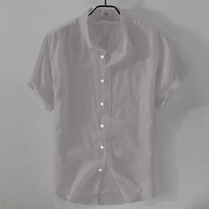 Men's Linen Summer Shirt - Casual Button-Up