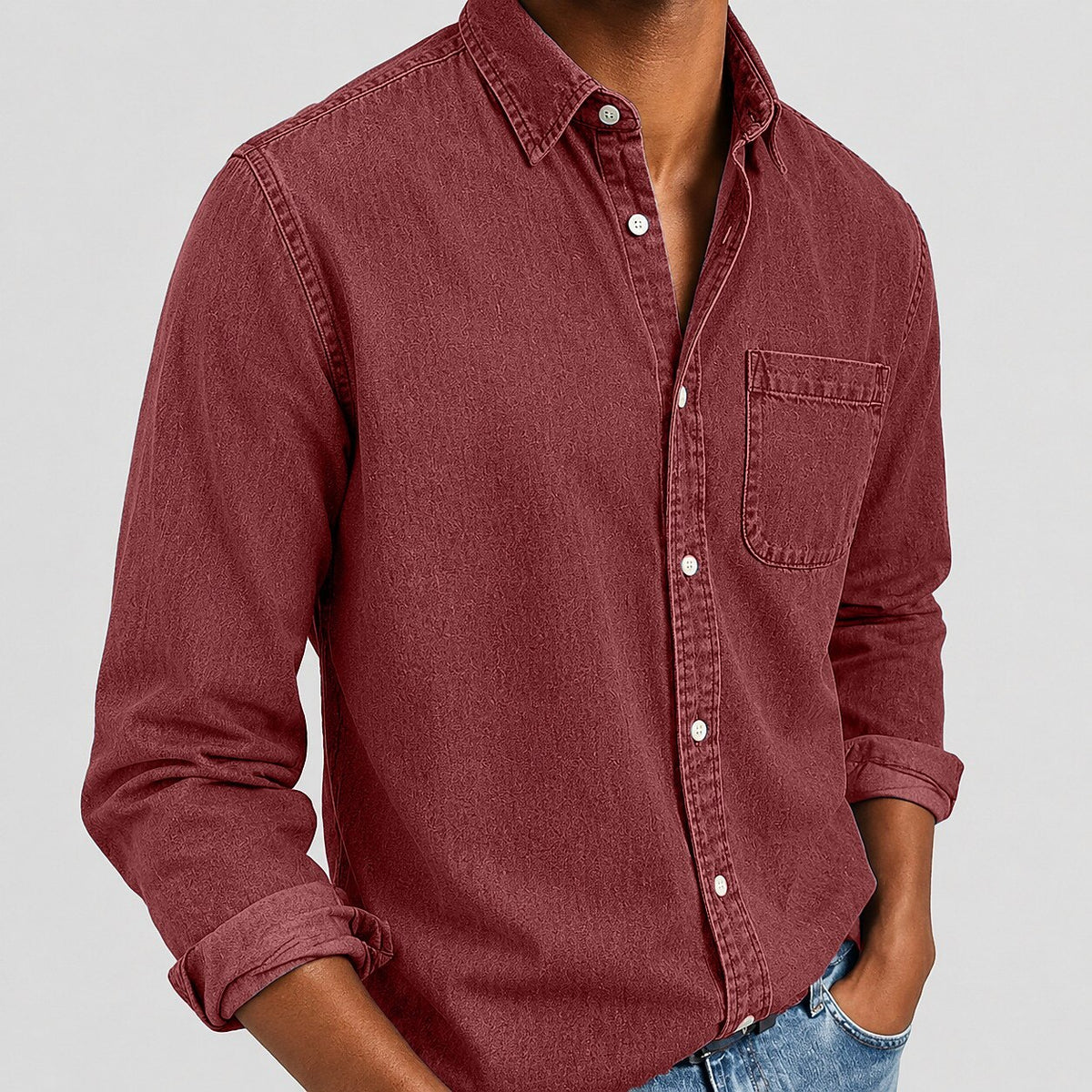 SoftFade Washed Denim Pocket Shirt