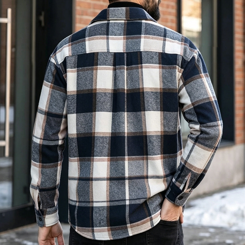 Classic Plaid Button Up Flannel Shirt