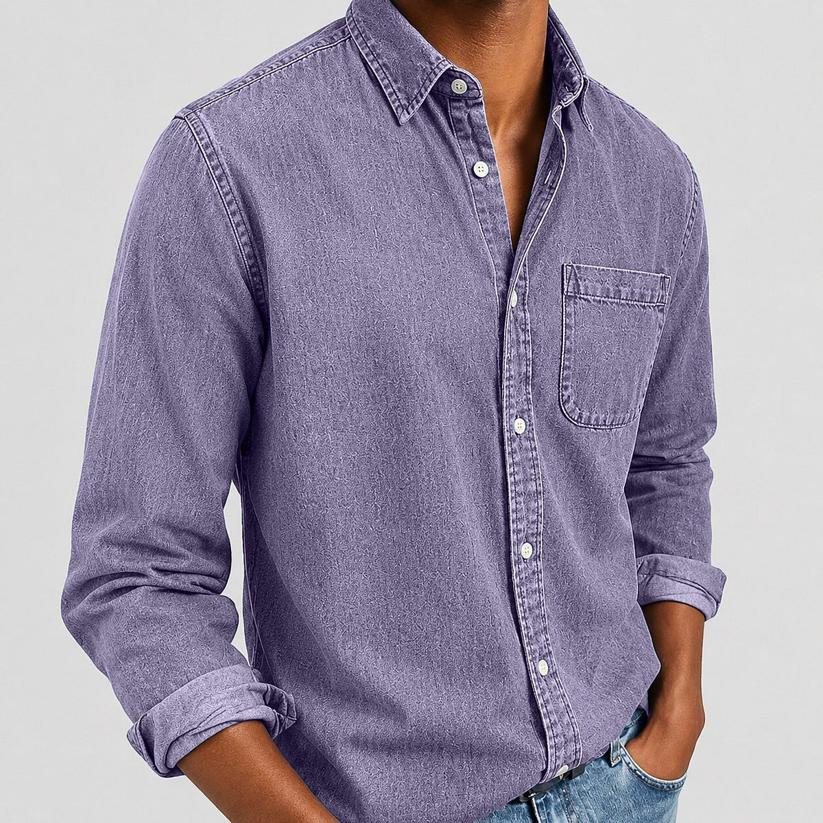 SoftFade Washed Denim Pocket Shirt