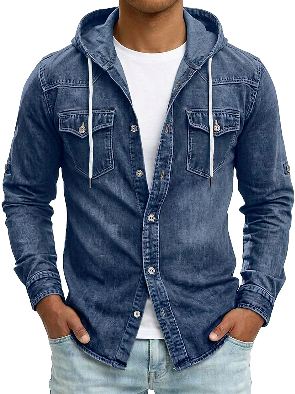 Classic Broken-In Cotton Denim Work Shirt