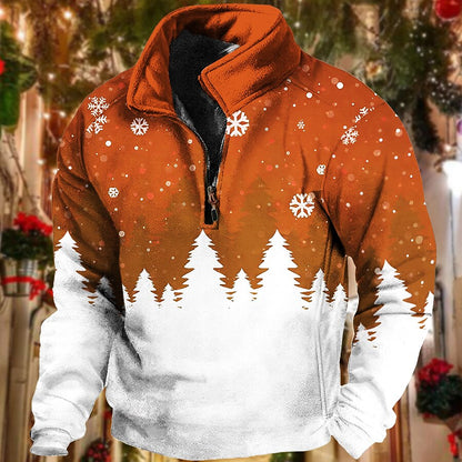 Christmas Snowflake Quarter Zip Sweatshirt