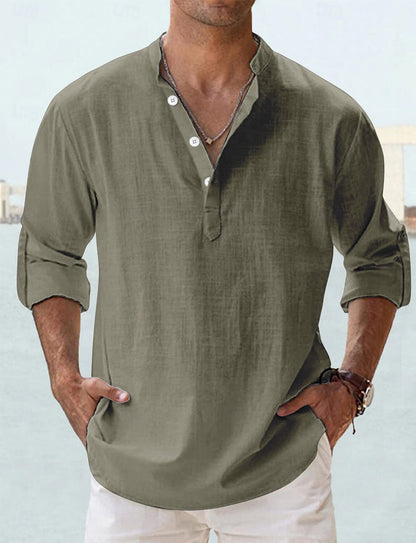 Men's Everyday Linen Shirt - Long Sleeve Button-Up