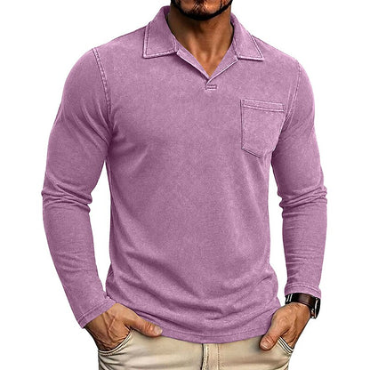 Vintage Washed 100% Cotton Polo Shirt