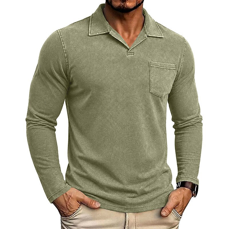 Vintage Washed 100% Cotton Polo Shirt