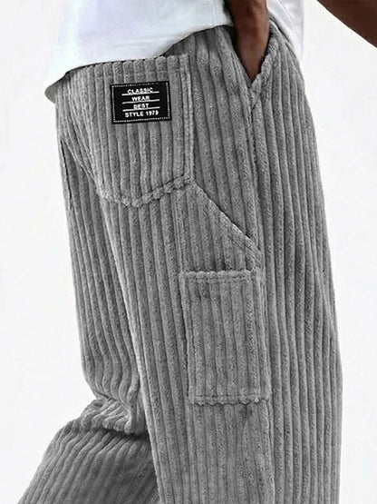 Men's Casual Baggy Corduroy Pants