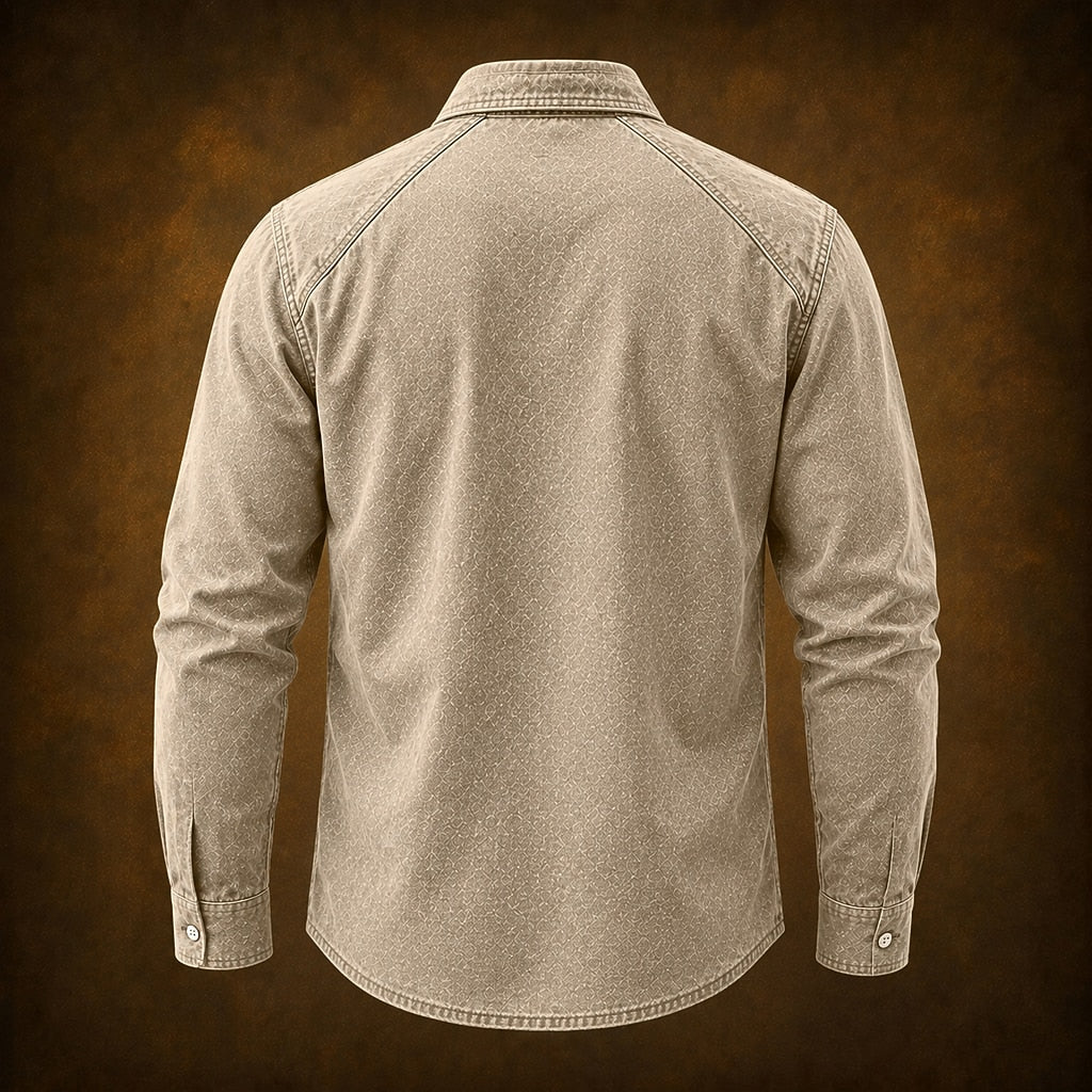 Vintage Washed Cotton Pocketed Polo Shirt