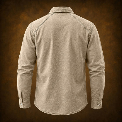 Vintage Washed Cotton Pocketed Polo Shirt