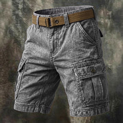 Vintage Washed Cotton Cargo Shorts