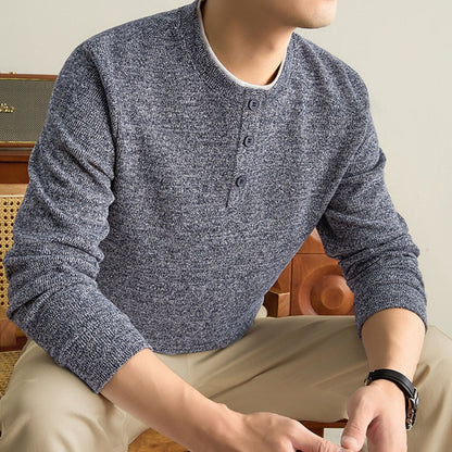 Ribbed Knit Crewneck Sweater Pullover