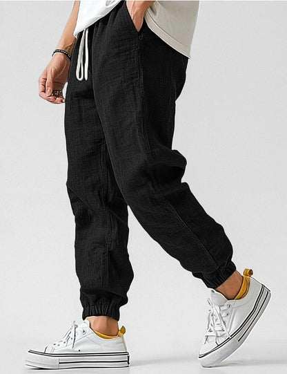 Men's Summer Cotton Linen Pants - Comfortable Baggy Style