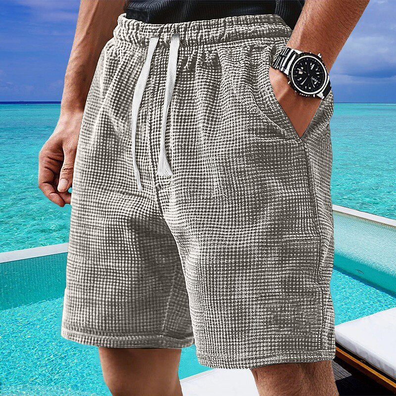 Lightweight Waffle Shorts-Comfortable Summer Wear