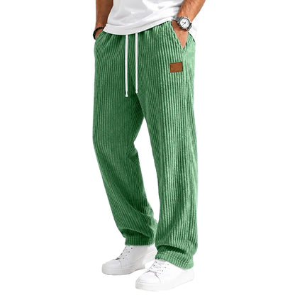 Textured Casual Corduroy Baggy Pants