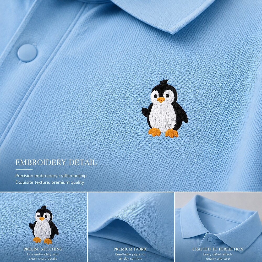 Textured 100% Cotton Pique Polo Shirt