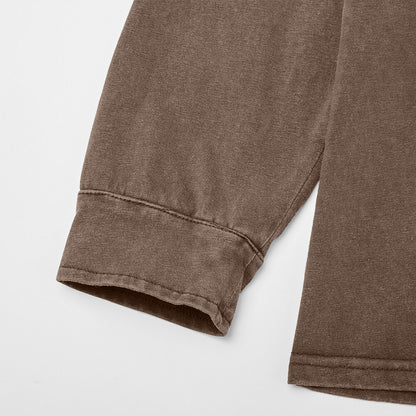 Vintage Washed Cotton Henley T-Shirt