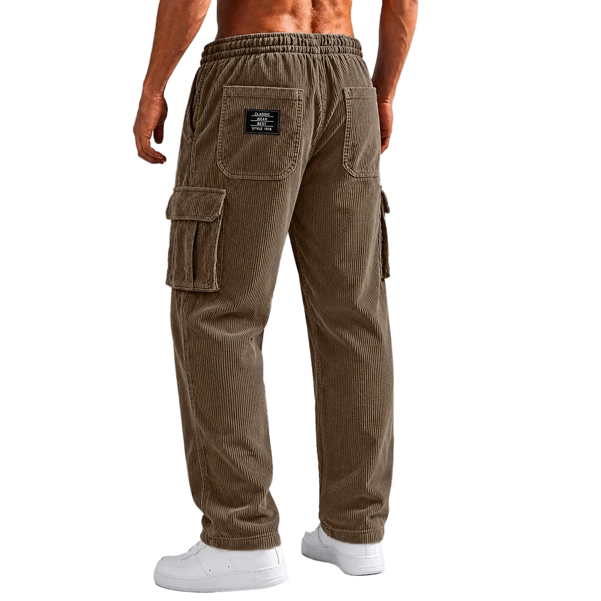 Pocketed Corduroy Cargo Pants