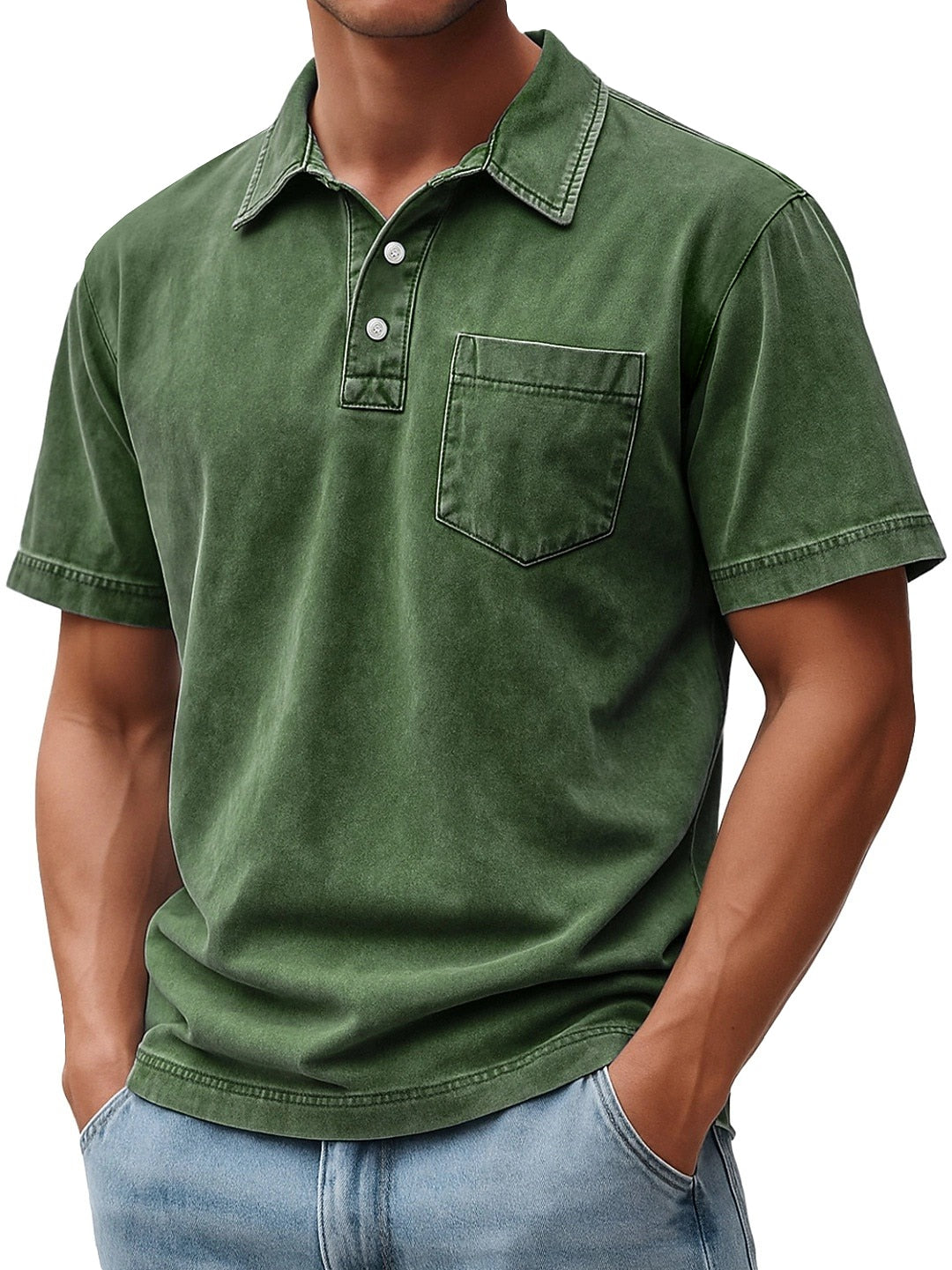 100% Cotton T-Shirt-Vintage Washed Look