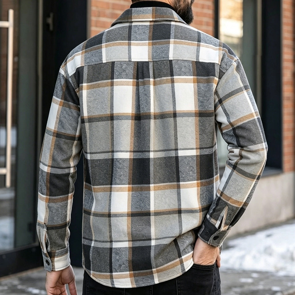 Classic Plaid Button Up Flannel Shirt