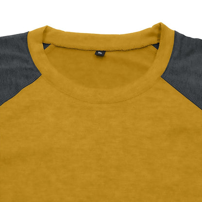 Casual Colorblock Long Sleeve T-shirts