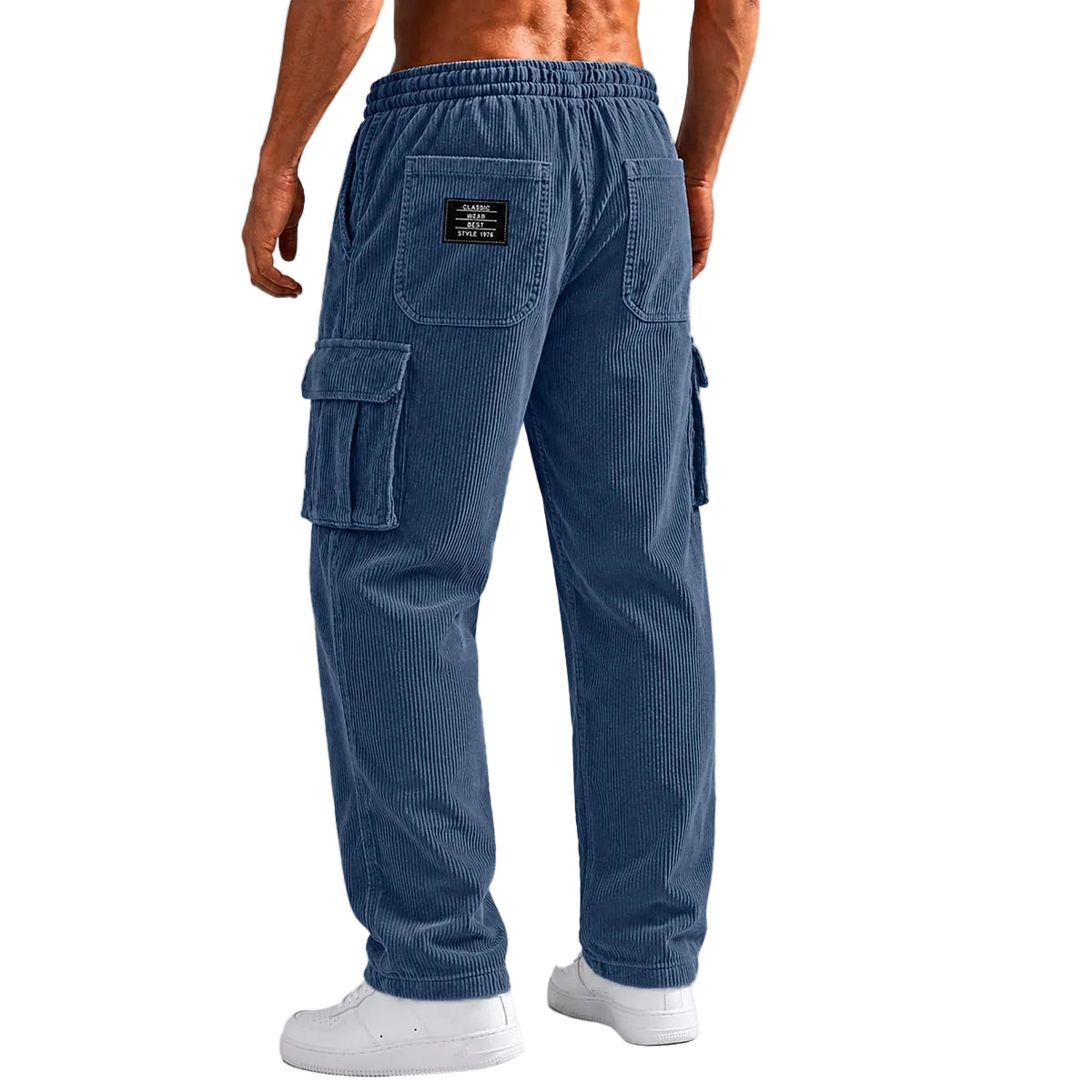 Pocketed Corduroy Cargo Pants