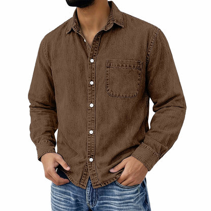 Men's 100% Cotton Acid Wash Shirt