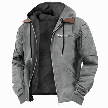Suede Fleece Hooded Jacket for Everyday Wear