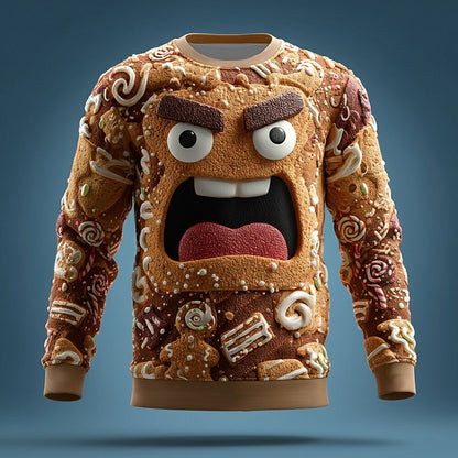 Men's Gingerbread Christmas 3D Party Sweatshirt