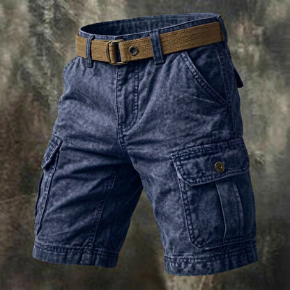 Vintage Washed Cotton Cargo Shorts