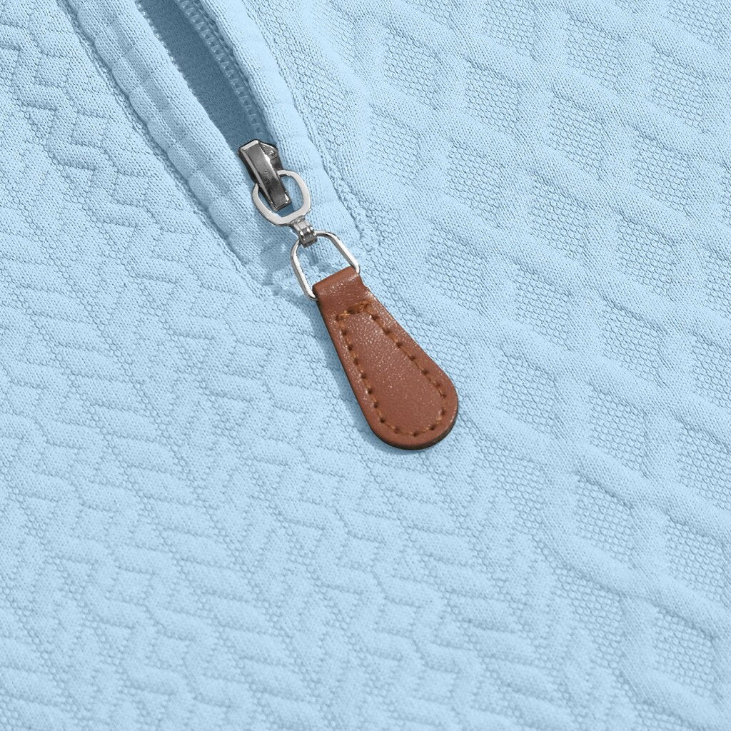 Men's Jacquard Everyday Zipper Sweatshirt