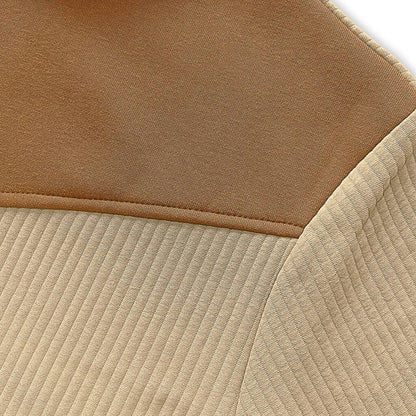 Colorblock Corduroy Quarter Zip Sweatshirt