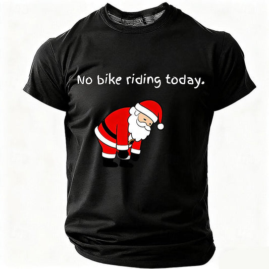 Christmas Santa No Bike Riding Tee