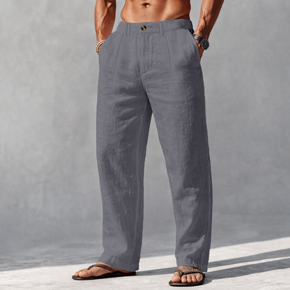 Men's Cotton Linen Pants - Light, Comfortable & Casual