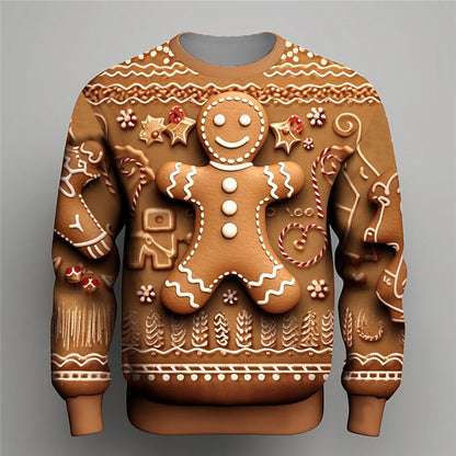 Christmas Gingerbread Festive Holiday Graphic Sweatshirt