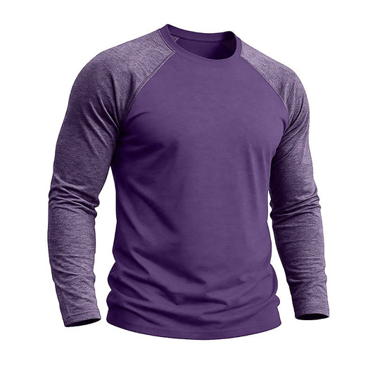 Casual Colorblock Long Sleeve T-shirts