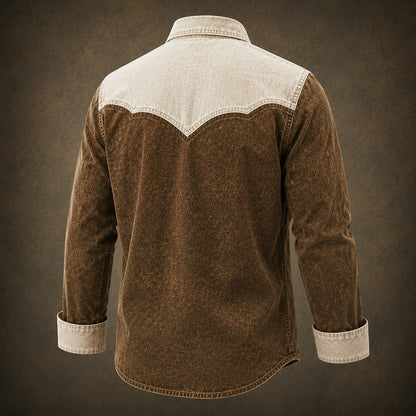 Vintage Washed Cotton Western Shirt